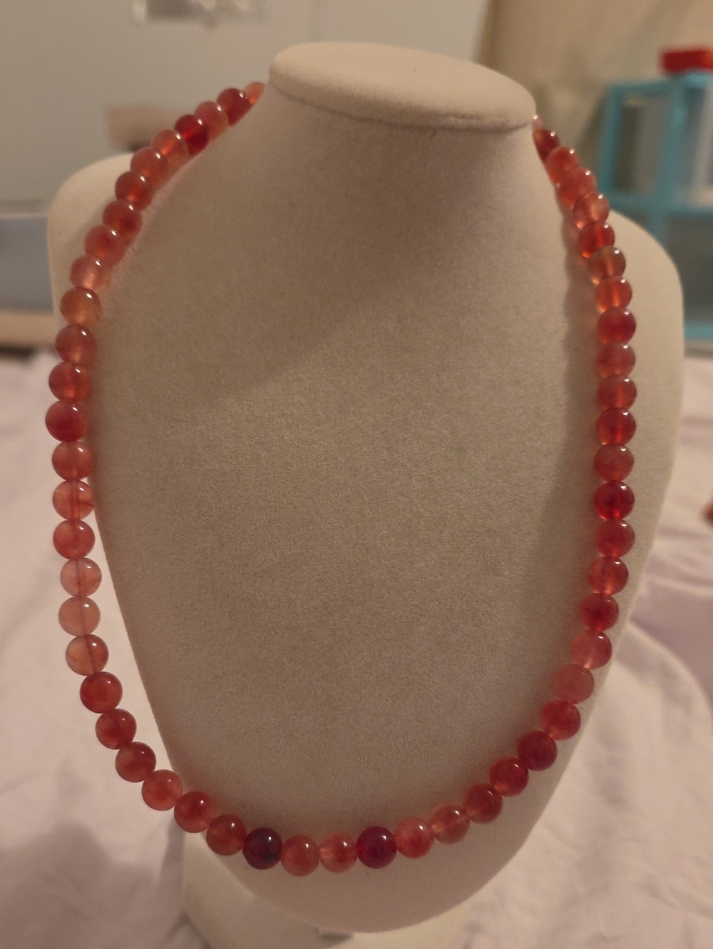 Jade Necklace - Red Statement Strand